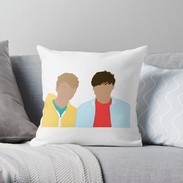 Sam and Colby sticker  Throw Pillow RB3008 product Offical sam and colby Merch