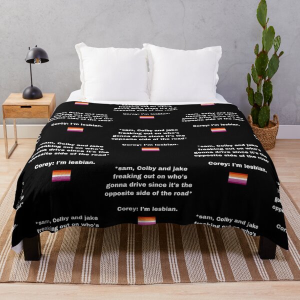 Corey scherer in Sam and colby Throw Blanket RB3008 product Offical sam and colby Merch