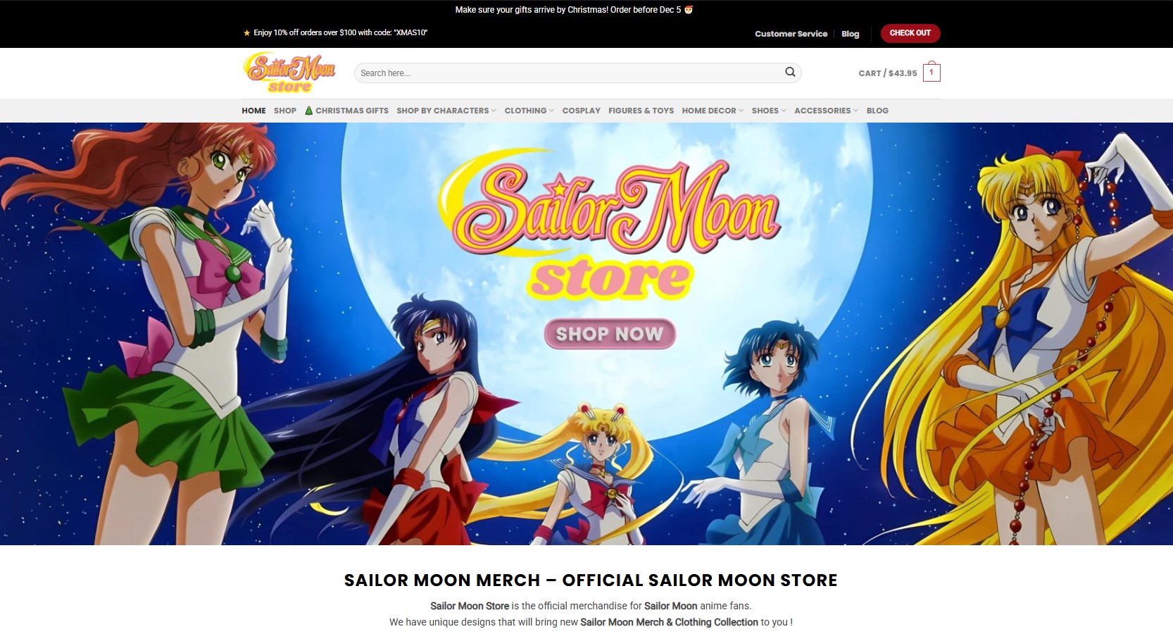 Sailoor Moon Store Homepage - Sam And Colby Shop